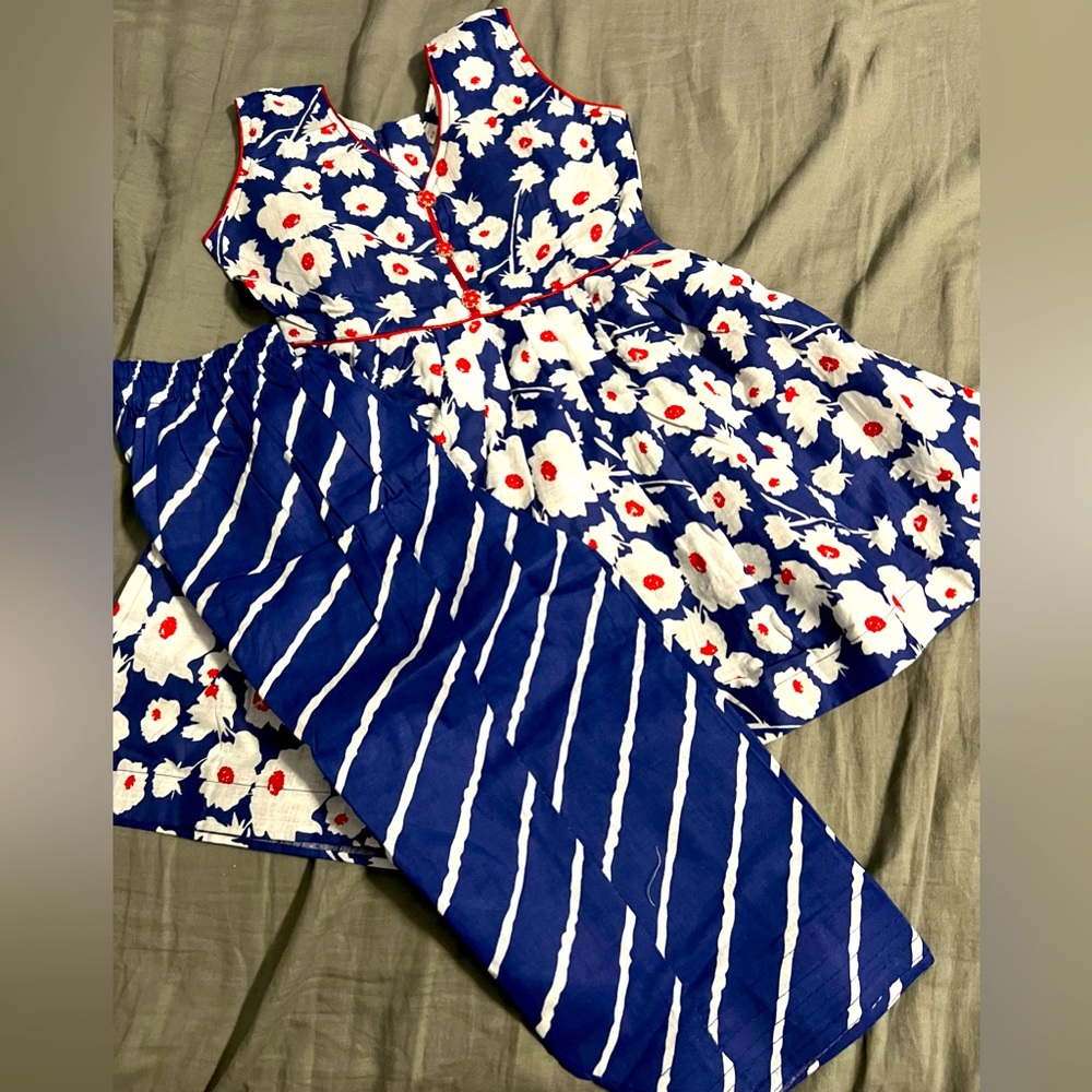 Brand new, toddler cotton salwar suit with dupatta